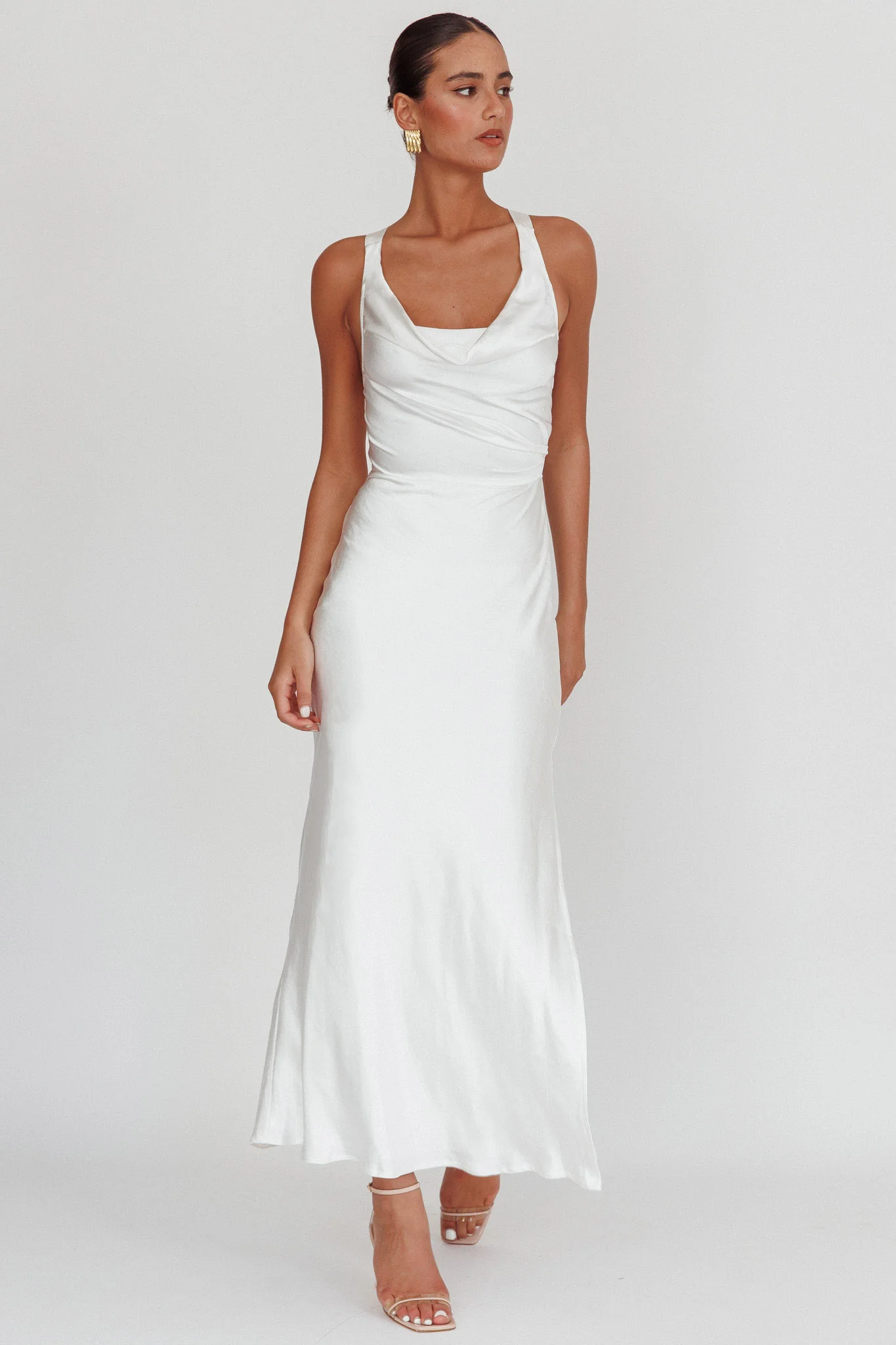 Sitara Tied Back Maxi Dress White - Sonourner