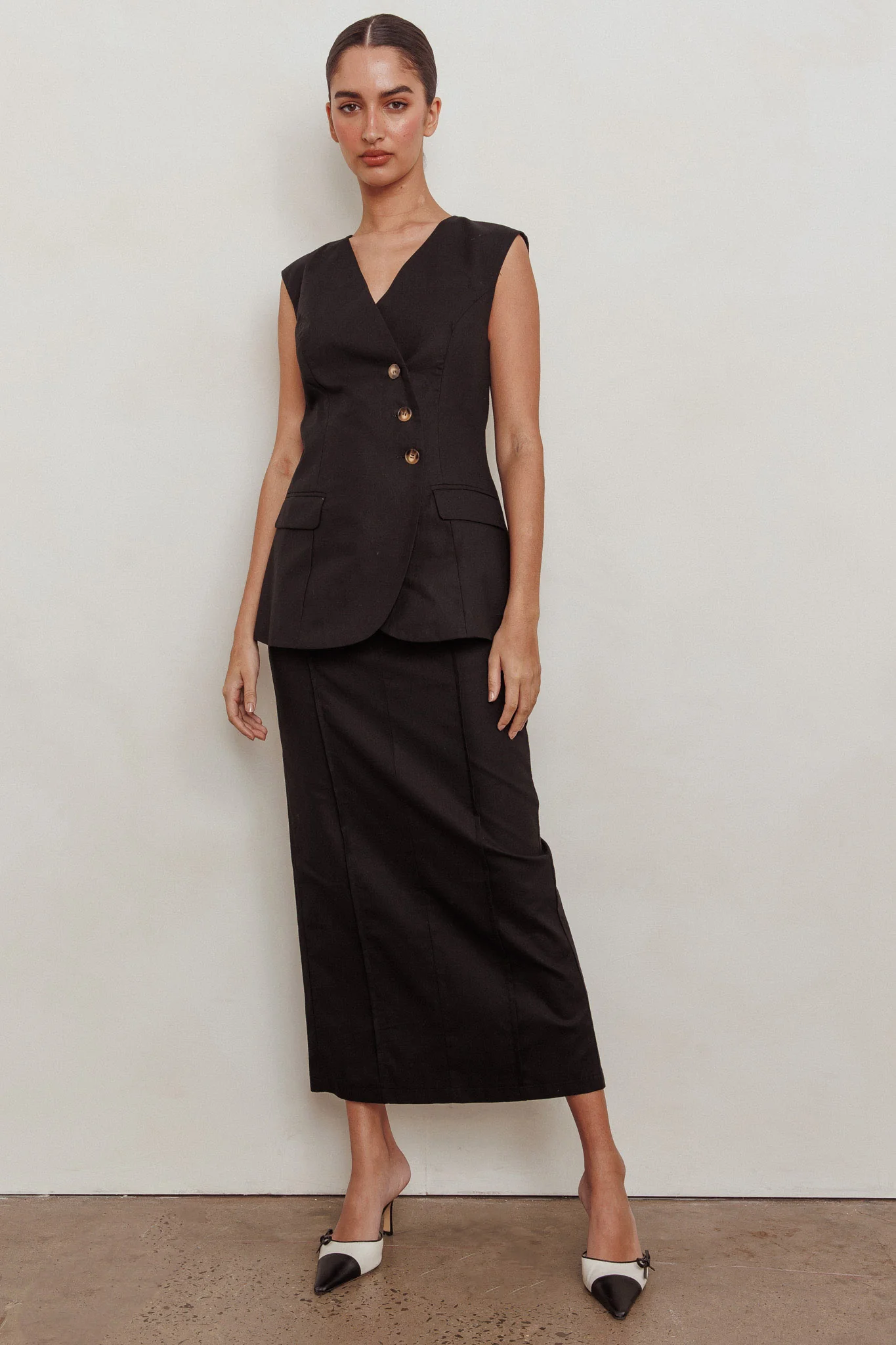 Sweet Treat Column Maxi Skirt Black - Sonourner