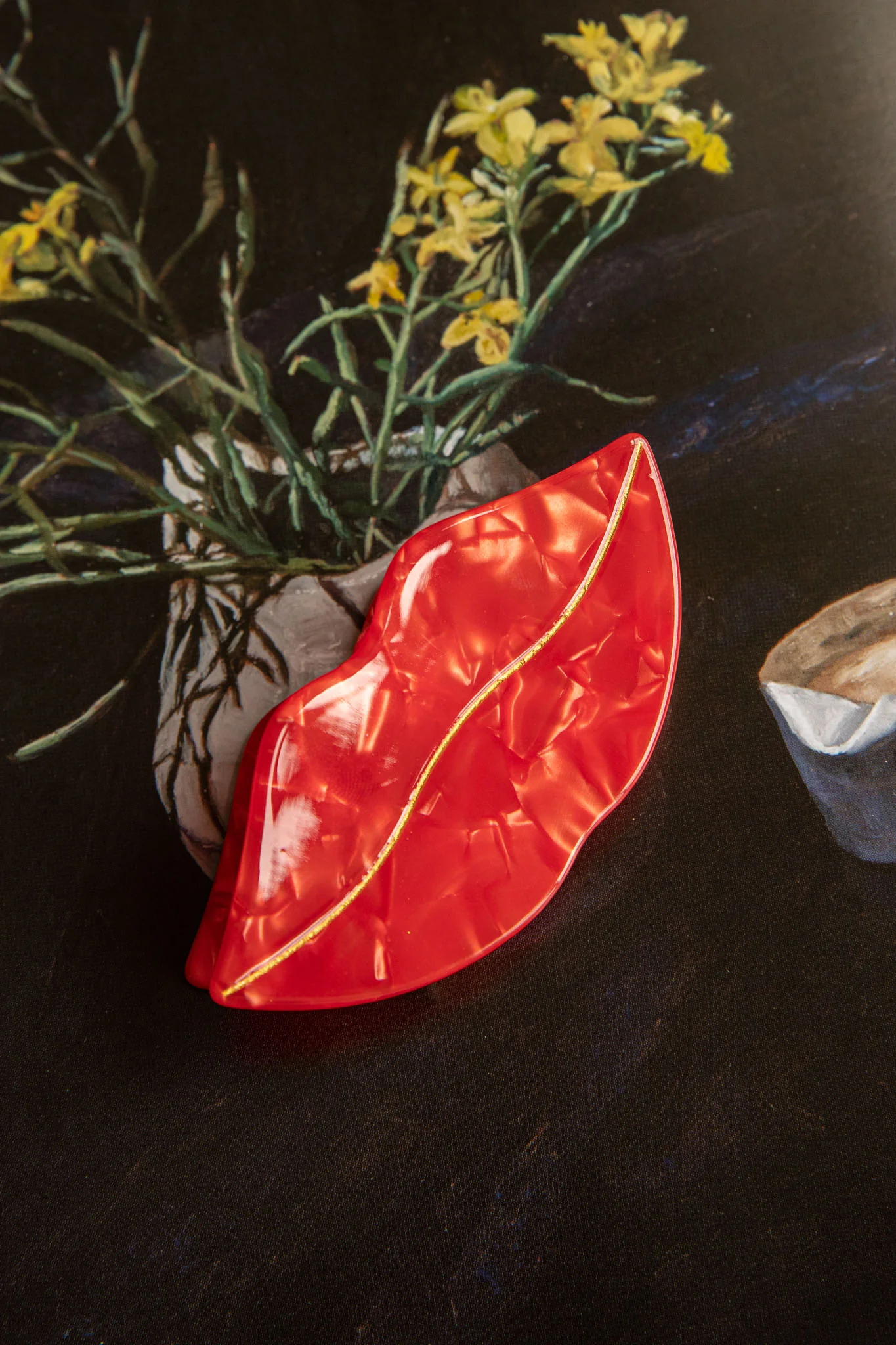 Kiss Kiss Hair Clip Red - Sonourner