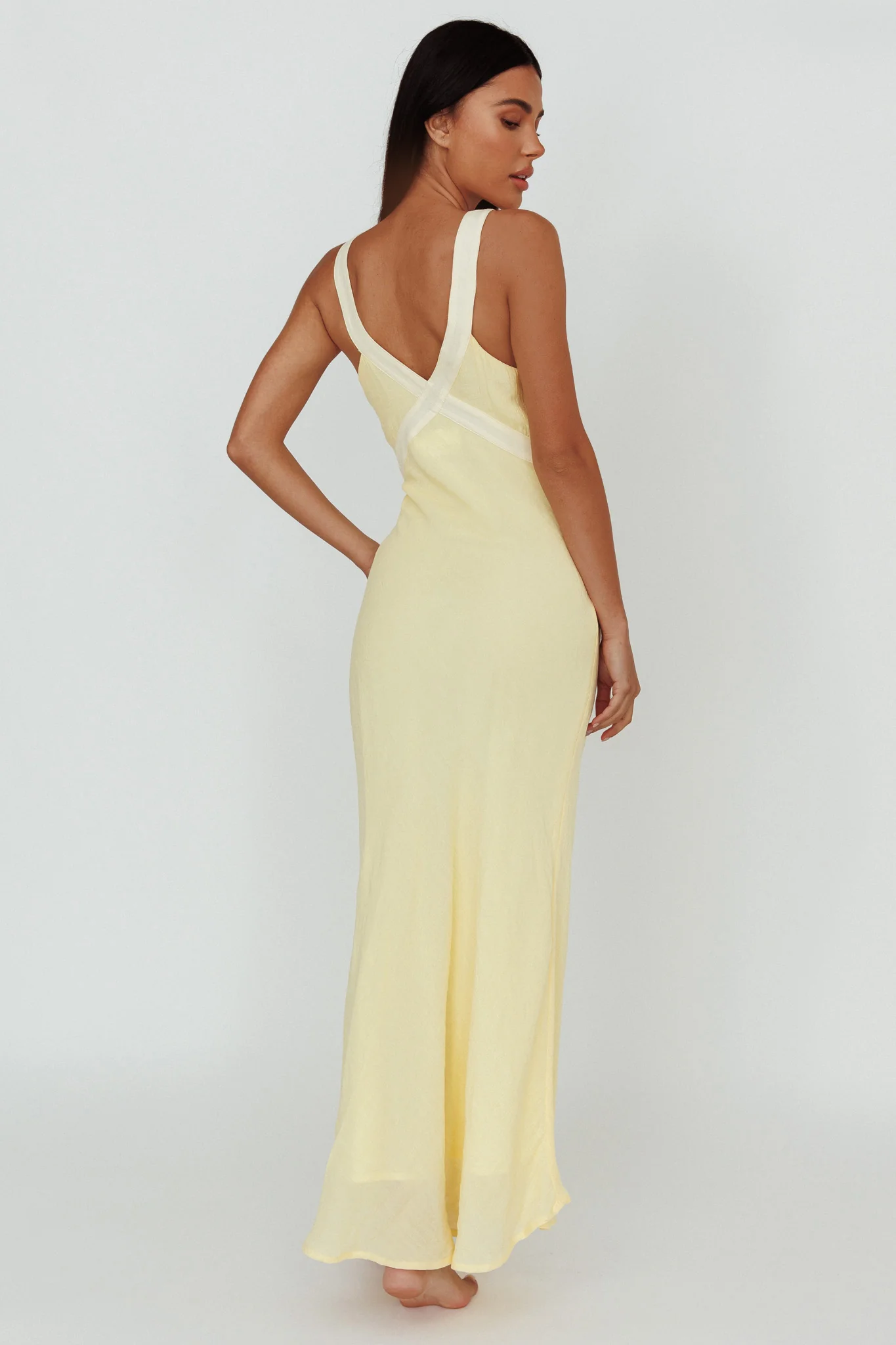 Zariah V-Neck Maxi Dress Yellow - Sonourner