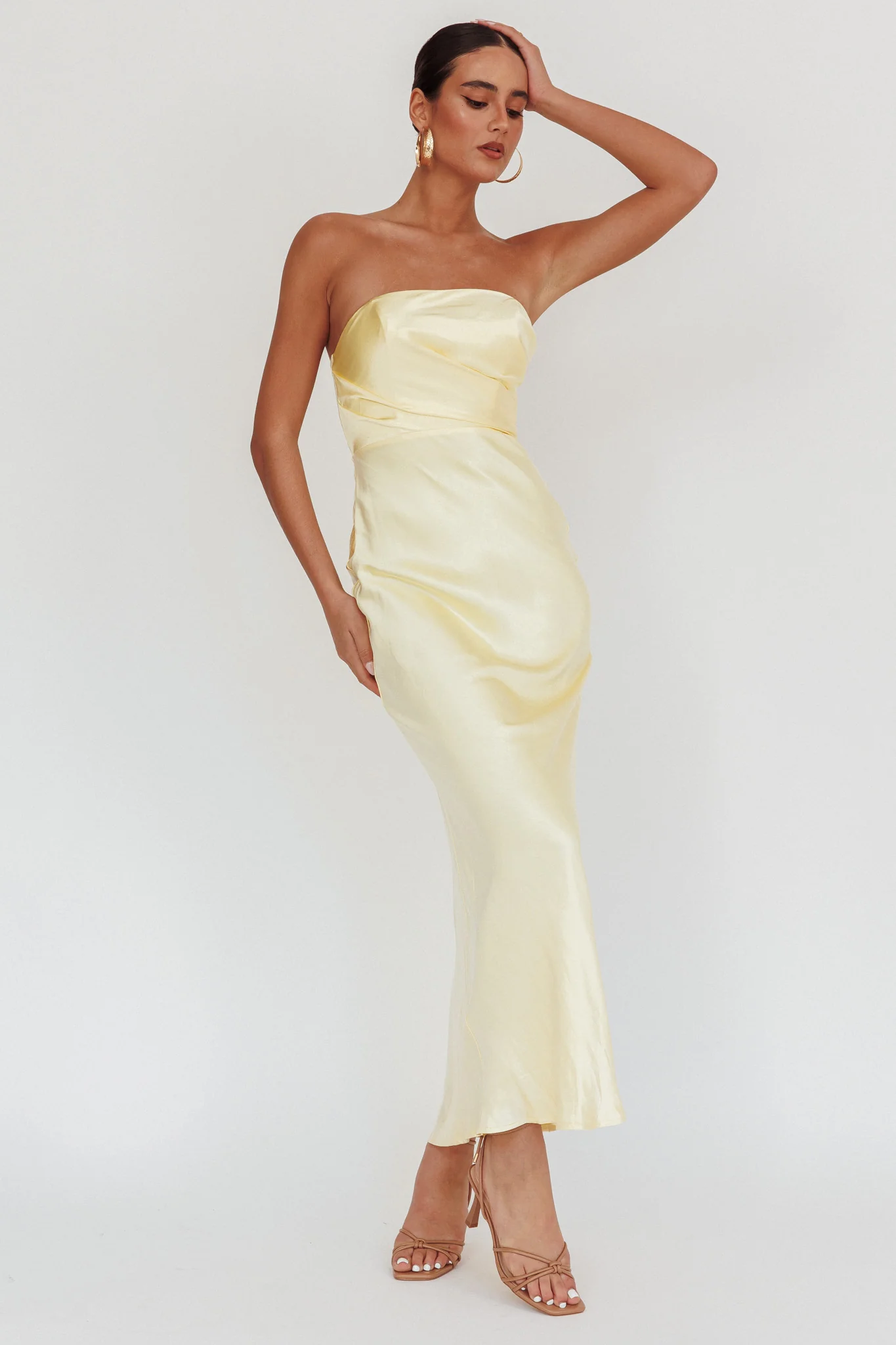 City Of Stars Strapless Maxi Dress Butter - Sonourner