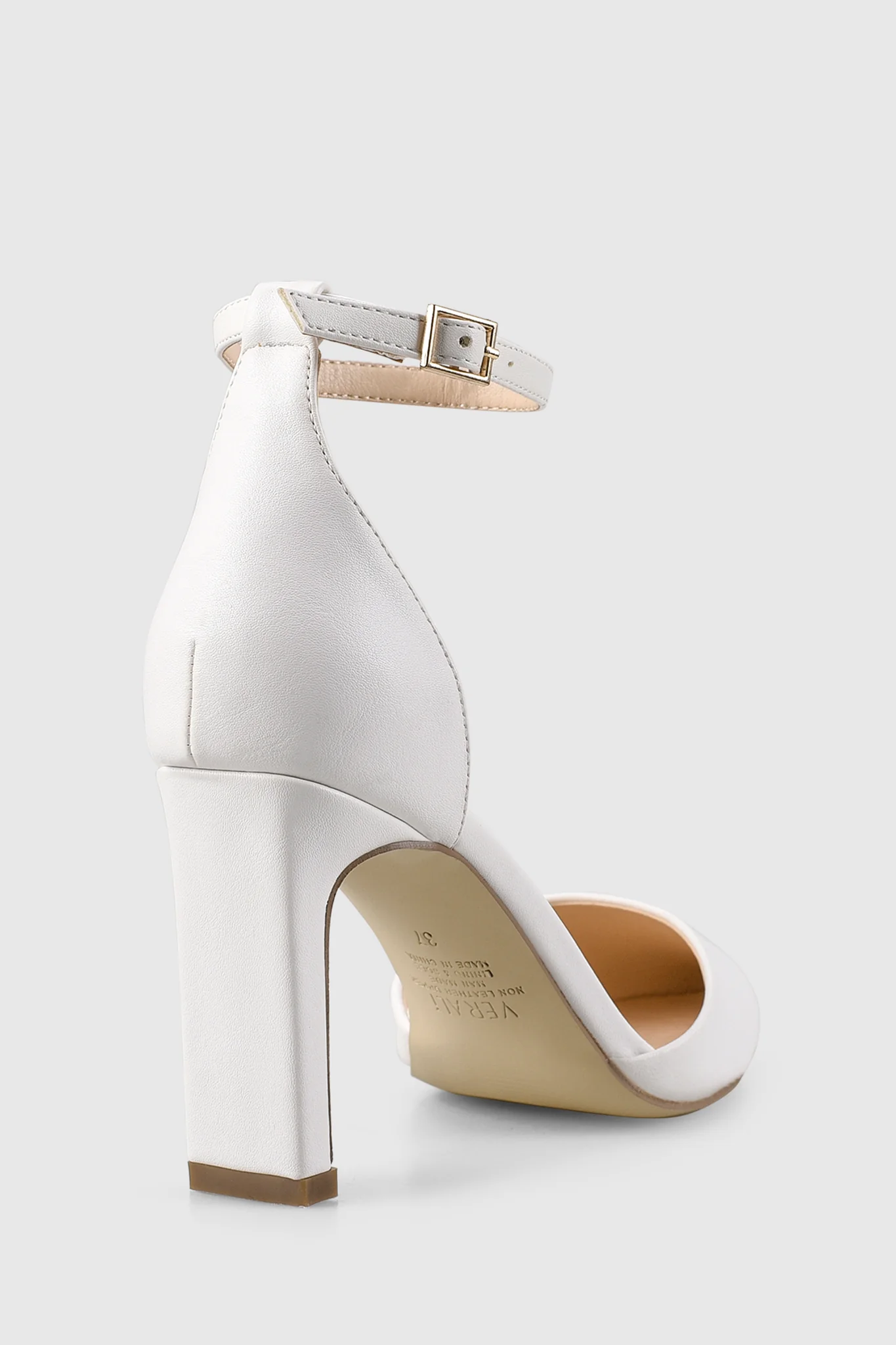 VERALi Kitra Closed Toe Heels White - Sonourner