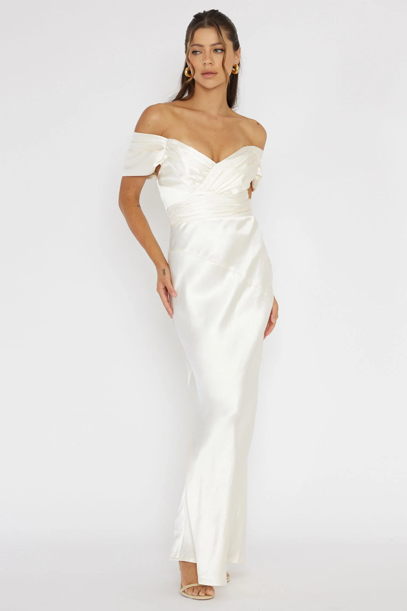 Katrina Off Shoulder Maxi Dress Butter - Sonourner