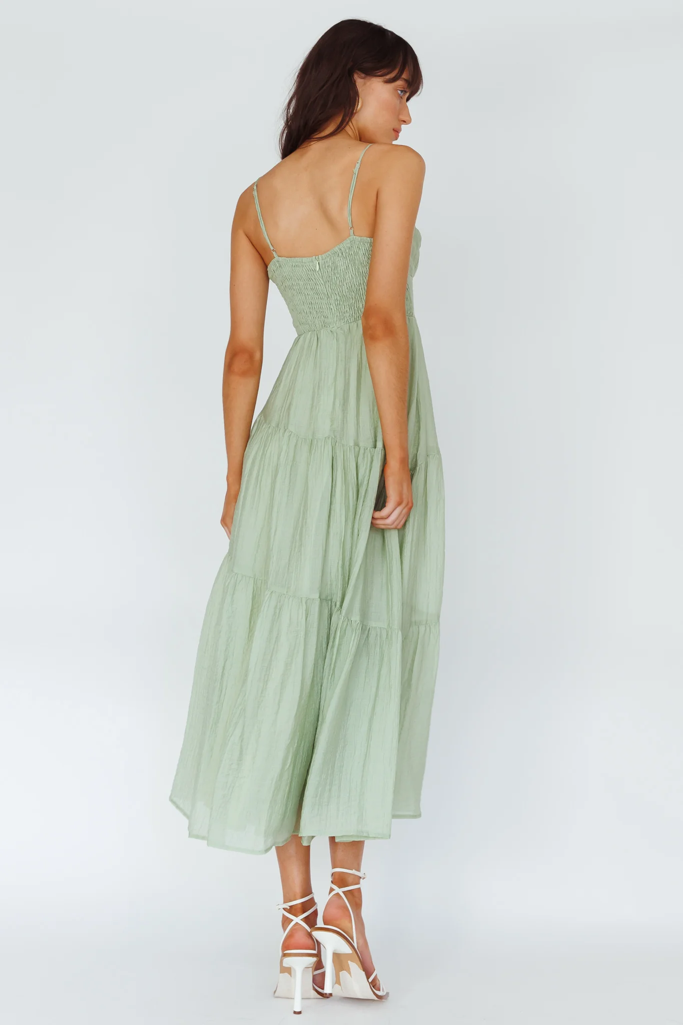 Doe Tie Bust Maxi Dress Sage - Sonourner