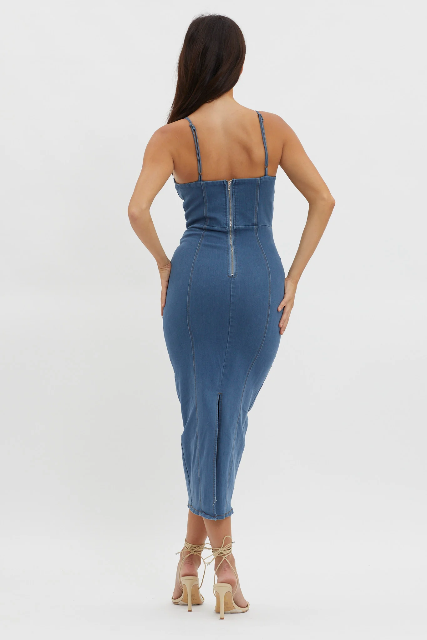 Lenni Denim Midi Dress Dark Blue - Sonourner