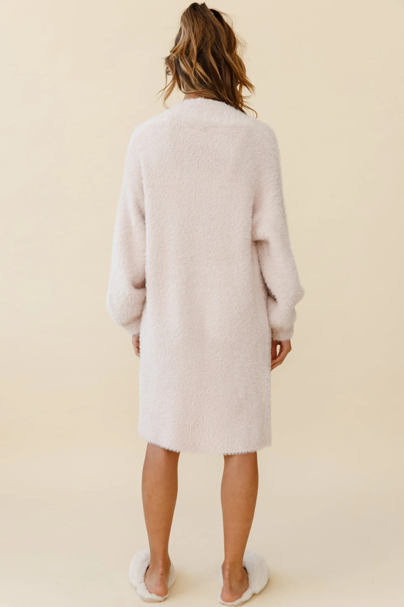 Hold The Phone Long Sleeve Duster Cardigan Pink - Sonourner