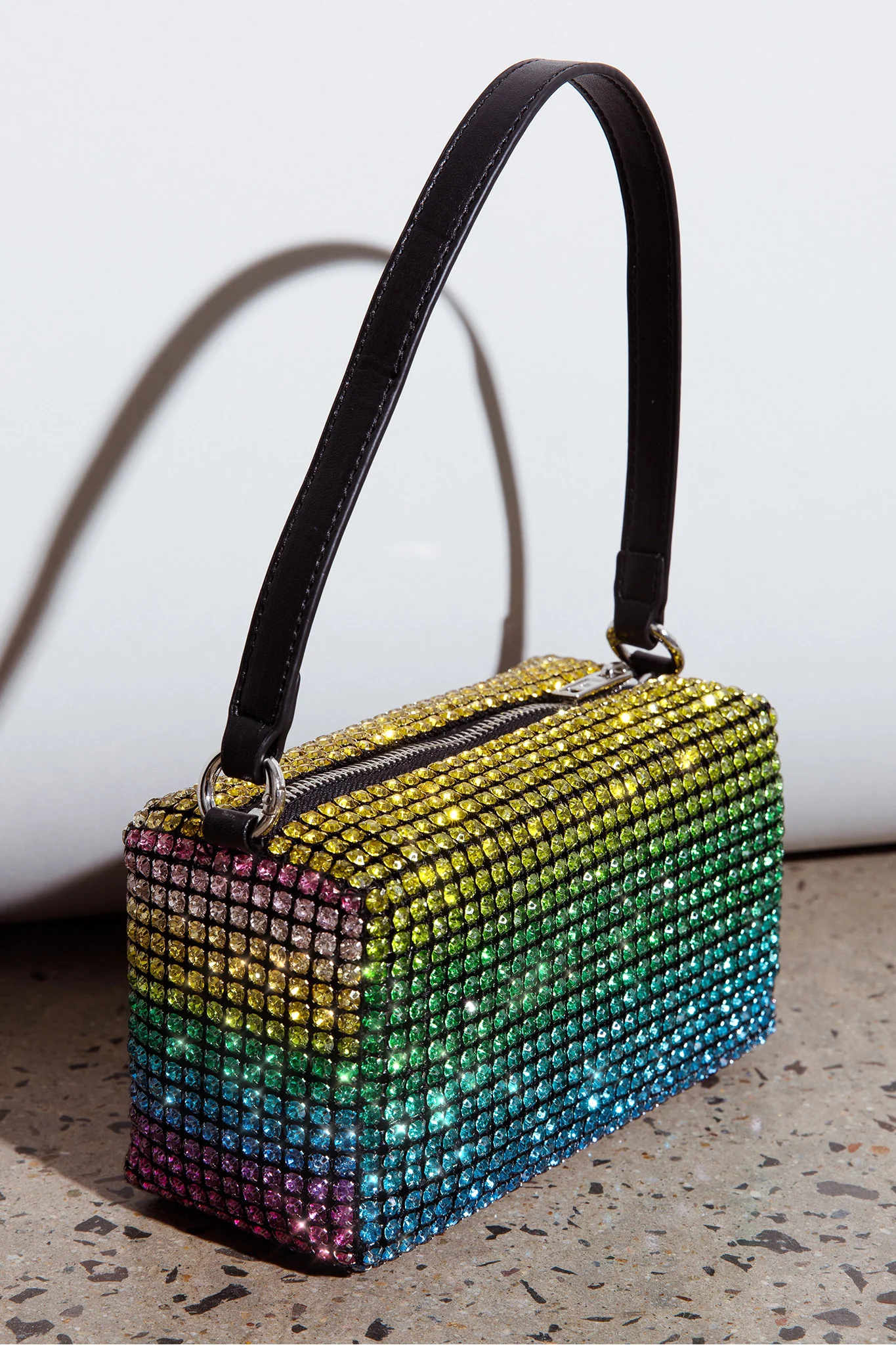 Mara Crystal Rectangular Bag Green Multi - Sonourner